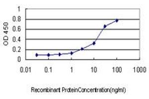 Detection limit for recombinant GST tagged ITGB5 is approximately 0. (Integrin beta 5 antibody  (AA 421-516))