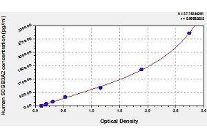 Typical standard curve (SCGB3A2 ELISA Kit)