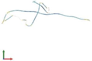 AlphaFold protein structure predicition of Mouse Recombinant Cep135 Protein, UniprotID Q6P5D4