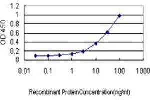 Detection limit for recombinant GST tagged DAZ1 is approximately 1ng/ml as a capture antibody. (DAZ1 antibody  (AA 21-120))