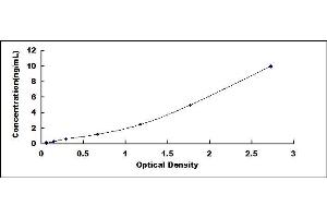 Typical standard curve (TIMP1 ELISA Kit)