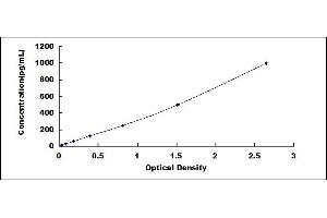 Typical standard curve (TNF alpha ELISA Kit)