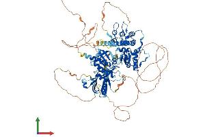 AlphaFold protein structure predicition of Human Recombinant AGAP3 Protein, UniprotID Q96P47