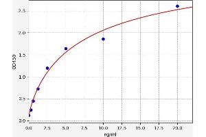 Typical standard curve (Adenosine A2a Receptor ELISA Kit)