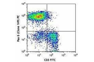 Flow Cytometry (FACS) image for anti-Paired Box 5 (PAX5) antibody (PE) (ABIN2667346) (PAX5 antibody  (PE))
