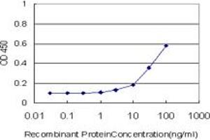 Detection limit for recombinant GST tagged ZNF611 is approximately 1ng/ml as a capture antibody. (ZNF611 antibody  (AA 1-151))