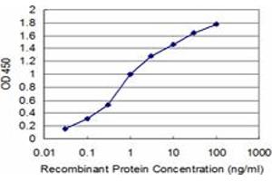 Detection limit for recombinant GST tagged PDK4 is approximately 0. (PDK4 antibody  (AA 1-411))