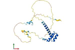 AlphaFold protein structure predicition of Mouse Recombinant Msx3 Protein, UniprotID P70354 (Homeobox, Msh-Like 3 (MSX3) (AA 1-204) protein (His tag))