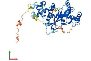 AlphaFold protein structure predicition of Mouse Recombinant Harbi1 Protein, UniprotID Q8BR93