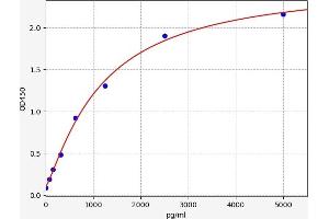 Typical standard curve (TRUB1 ELISA Kit)