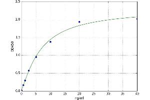 A typical standard curve (HSPG2 ELISA Kit)