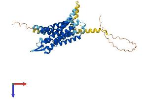 AlphaFold protein structure predicition of Mouse Recombinant Galr3 Protein, UniprotID O88853 (GALR3 Protein (AA 1-370) (His tag))