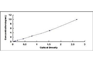 Typical standard curve (Integrin beta 4 ELISA Kit)