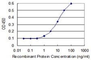 Detection limit for recombinant GST tagged BLZF1 is 0. (BLZF1 antibody  (AA 301-400))