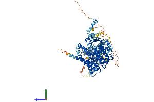AlphaFold protein structure predicition of Mouse Recombinant Pde5a Protein, UniprotID Q8CG03 (PDE5A Protein (AA 1-865) (His tag))