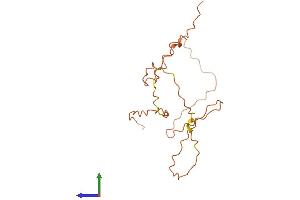 AlphaFold protein structure predicition of Human Recombinant FAM218A Protein, UniprotID Q96MZ4 (FAM218A Protein (AA 1-157) (His tag))