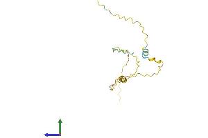 AlphaFold protein structure predicition of Mouse Recombinant Tsx Protein, UniprotID P70675 (Testis Specific X-Linked Gene (TSX) (AA 1-144) protein (His tag))