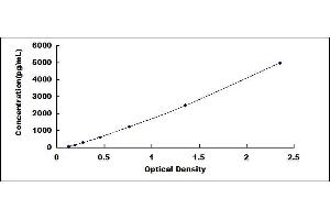 Typical standard curve (ABCA4 ELISA Kit)