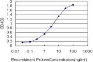 Detection limit for recombinant GST tagged UBE2S is approximately 0. (UBE2S antibody  (AA 1-222))