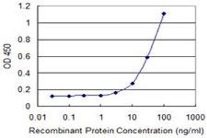 Detection limit for recombinant GST tagged PML is 1 ng/ml as a capture antibody. (PML antibody  (AA 411-510))
