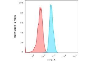 Flow Cytometric Analysis of PFA-fixed HeLa cells. (KRT15 antibody)