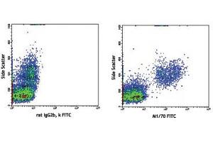Flow Cytometry of anti-CD11b FITC - 200-502-N79 Flow Cytometry of anti-CD11b Fluorescein Conjugated Monoclonal Antibody.