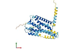 AlphaFold protein structure predicition of Human Recombinant OR5K3 Protein, UniprotID A6NET4 (OR5K3 Protein (AA 1-321) (His tag))