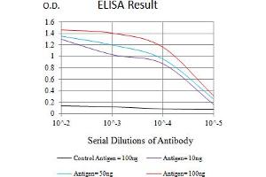Black line: Control Antigen (100 ng),Purple line: Antigen (10 ng), Blue line: Antigen (50 ng), Red line:Antigen (100 ng) (KIR3DL1 antibody  (AA 22-340))