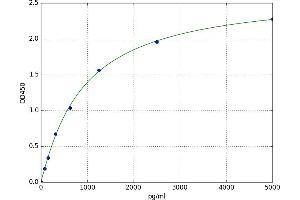 A typical standard curve (CHI3L3 ELISA Kit)