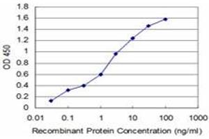 Detection limit for recombinant GST tagged NMI is approximately 0. (NMI antibody  (AA 1-100))