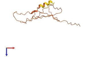 AlphaFold protein structure predicition of Human Recombinant COLCA1 Protein, UniprotID Q6ZS62 (COLCA1 Protein (AA 1-124) (His tag))