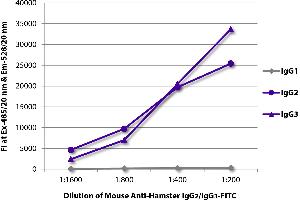 ELISA image for Mouse anti-Hamster IgG2, IgG3 antibody (FITC) (ABIN5707447)