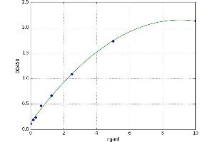 A typical standard curve (OPLAH ELISA Kit)
