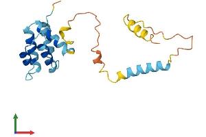 AlphaFold protein structure predicition of Mouse Recombinant Card19 Protein, UniprotID Q9D1I2 (C9orf89 Protein (AA 1-183) (His tag))