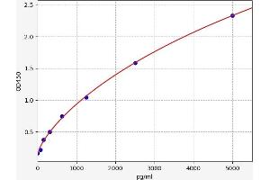 Typical standard curve (RRBP1 ELISA Kit)