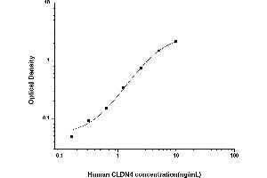 Typical standard curve (Claudin 4 ELISA Kit)