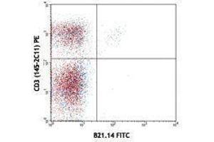 Flow Cytometry (FACS) image for anti-V alpha 8.3 TCR antibody (FITC) (ABIN2662019) (V alpha 8.3 TCR antibody (FITC))