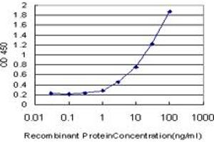 Detection limit for recombinant GST tagged AXL is approximately 1ng/ml as a capture antibody. (AXL antibody  (AA 30-140))