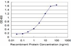 Detection limit for recombinant GST tagged GLRA1 is approximately 0. (GLRA1 antibody  (AA 121-220))