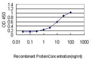 Detection limit for recombinant GST tagged TFF3 is approximately 0. (TFF3 antibody  (AA 15-73))