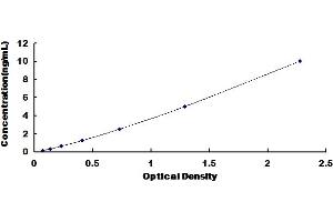 Typical Standard Curve for Mouse CCT2 ELISA.