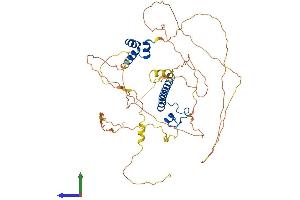 AlphaFold protein structure predicition of Mouse Recombinant Dmrta2 Protein, UniprotID A2A9A2