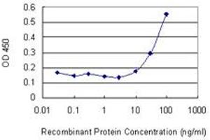 Detection limit for recombinant GST tagged ARHGDIG is 3 ng/ml as a capture antibody. (ARHGDIG antibody  (AA 1-225))