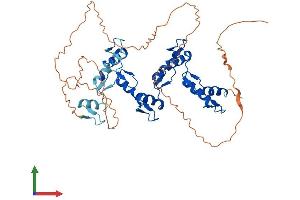 AlphaFold protein structure predicition of Human Recombinant ZNF239 Protein, UniprotID Q16600