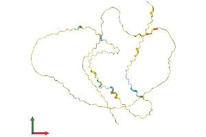 AlphaFold protein structure predicition of Mouse Recombinant Prr32 Protein, UniprotID A2AFE9 (PRR32 Protein (AA 1-284) (His tag))