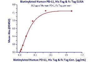 Immobilized Human PD-1, Fc Tag  with a linear range of 0. (PD-L1 Protein (AA 19-238) (His tag,Fc Tag,AVI tag,Biotin))