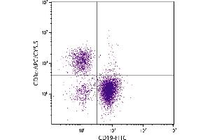 BALB/c mouse splenocytes were stained with Hamster Anti-Mouse CD3ε-APC/CY5. (CD3 epsilon antibody  (APC-Cy5.5))