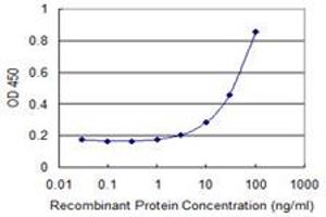 Detection limit for recombinant GST tagged XRCC6 is 1 ng/ml as a capture antibody. (XRCC6 antibody  (AA 1-609))