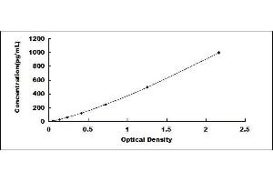 Typical standard curve (GFAP ELISA Kit)