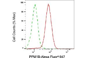 Flow cytometric analysis of PPM1B expression in HepG2 cells using PPM1B antibody (ABIN7800033), 1:1,000). (PPM1B antibody)
